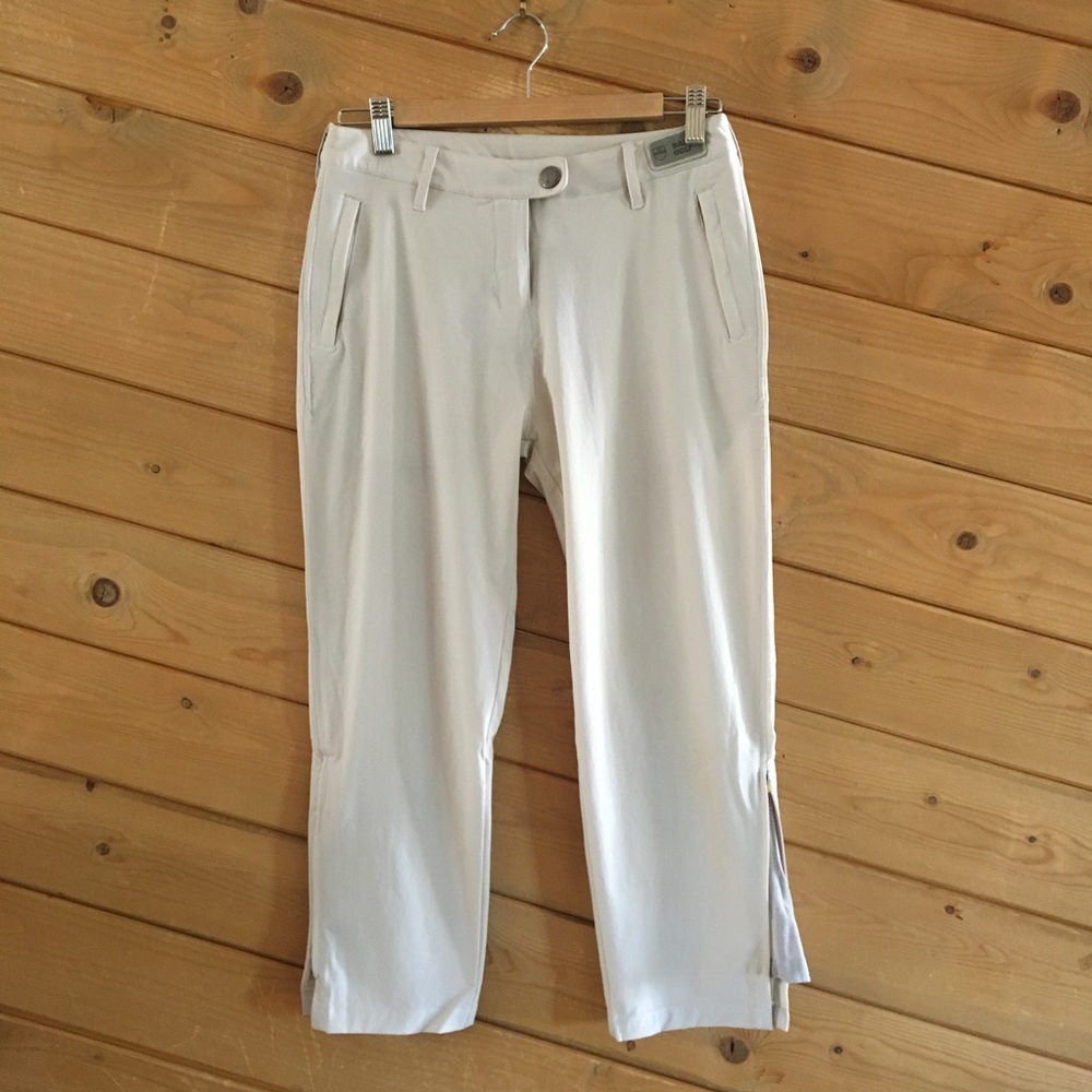Bally Golf Ankle Crop Beige Lightweight Pants 6 S